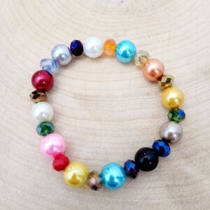 2/$20 Y2K Colourful Pearls & Beads Bracelet
